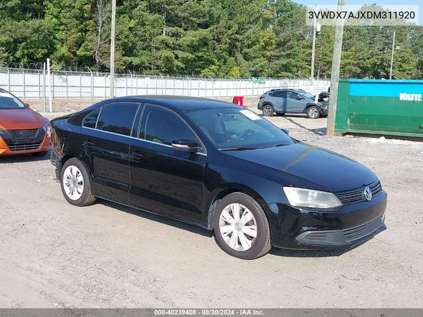 2013 Volkswagen Jetta 2.5L Se VIN: 3VWDX7AJXDM311920 Lot: 40239408