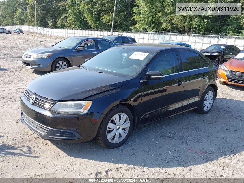 2013 Volkswagen Jetta 2.5L Se VIN: 3VWDX7AJXDM311920 Lot: 40239408