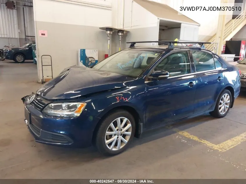 2013 Volkswagen Jetta 2.5L Se VIN: 3VWDP7AJ0DM370510 Lot: 40242547