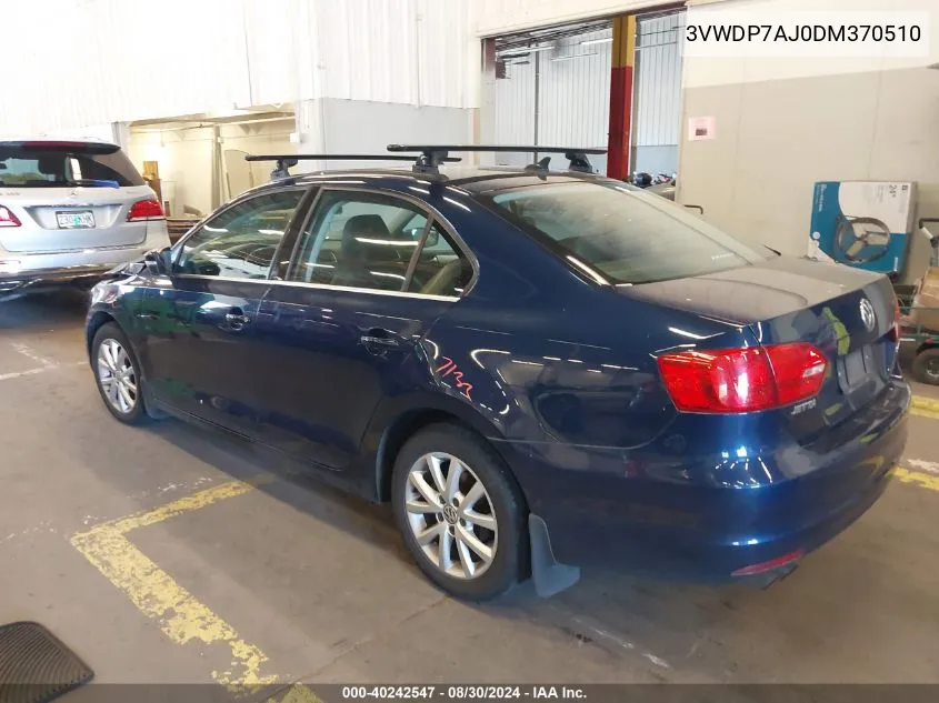 2013 Volkswagen Jetta 2.5L Se VIN: 3VWDP7AJ0DM370510 Lot: 40242547