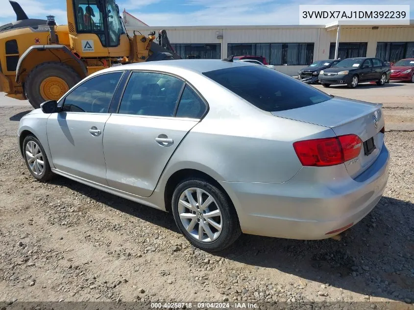 2013 Volkswagen Jetta 2.5L Se VIN: 3VWDX7AJ1DM392239 Lot: 40258718