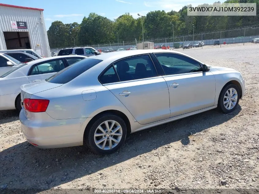 2013 Volkswagen Jetta 2.5L Se VIN: 3VWDX7AJ1DM392239 Lot: 40258718