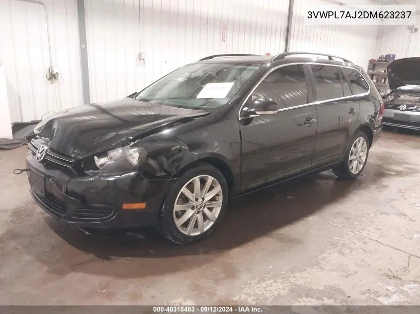 3VWPL7AJ2DM623237 2013 Volkswagen Jetta Sportwagen 2.0L Tdi