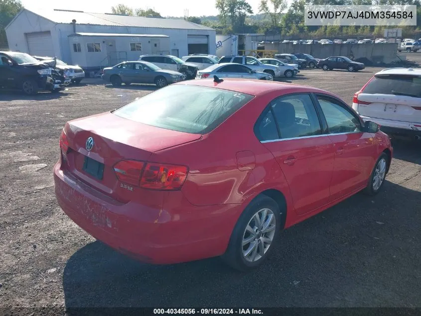 2013 Volkswagen Jetta 2.5L Se VIN: 3VWDP7AJ4DM354584 Lot: 40345056