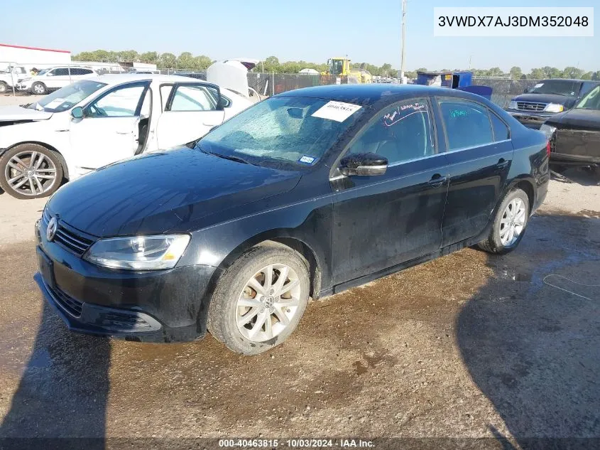 2013 Volkswagen Jetta 2.5L Se VIN: 3VWDX7AJ3DM352048 Lot: 40463815