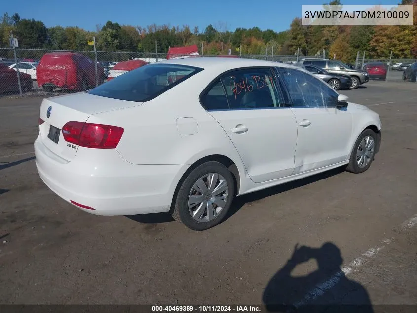 2013 Volkswagen Jetta 2.5L Se VIN: 3VWDP7AJ7DM210009 Lot: 40469389