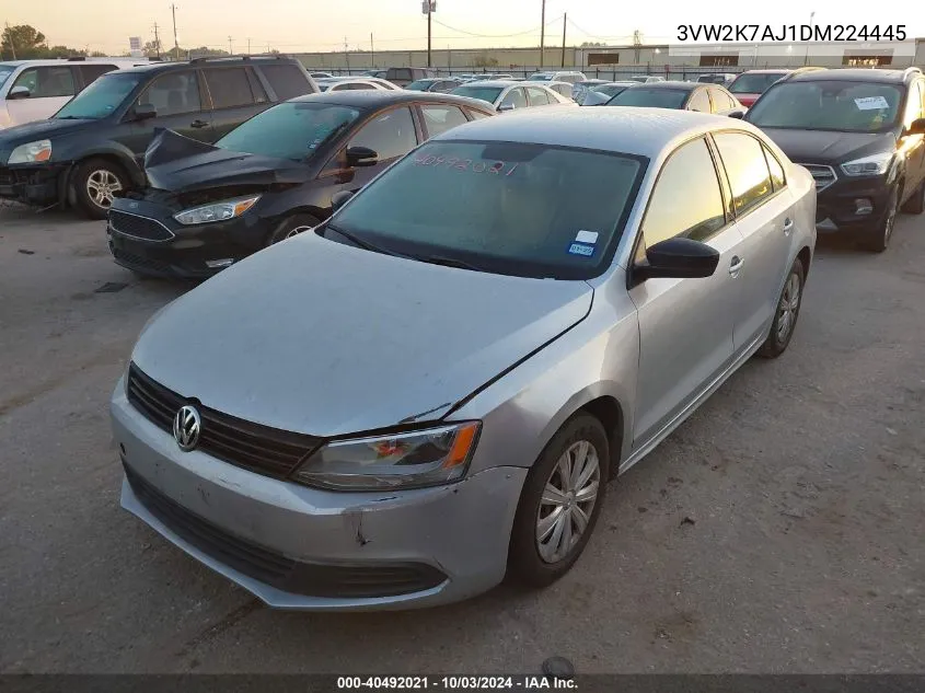 2013 Volkswagen Jetta 2.0L S VIN: 3VW2K7AJ1DM224445 Lot: 40492021