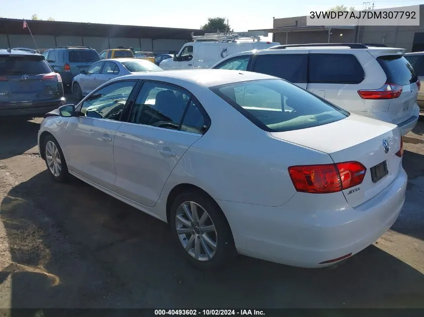 3VWDP7AJ7DM307792 2013 Volkswagen Jetta 2.5L Se