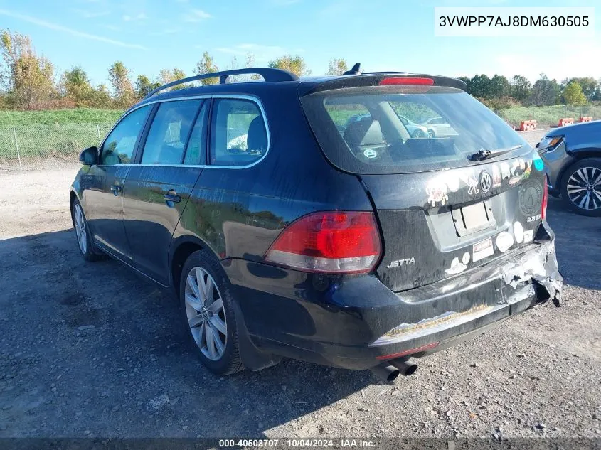 2013 Volkswagen Jetta Sportwagen 2.5L Se VIN: 3VWPP7AJ8DM630505 Lot: 40503707