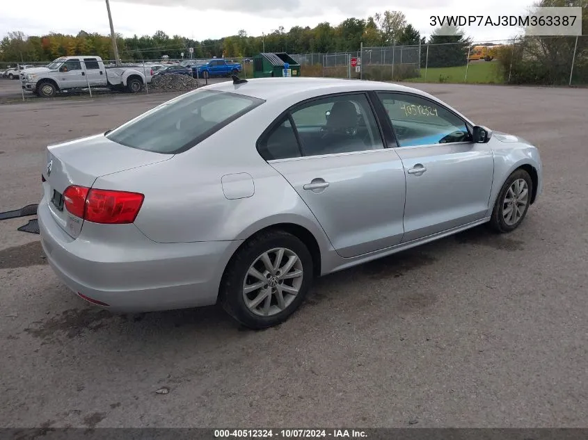 3VWDP7AJ3DM363387 2013 Volkswagen Jetta 2.5L Se