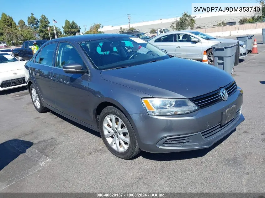 2013 Volkswagen Jetta 2.5L Se VIN: 3VWDP7AJ9DM353740 Lot: 40520137