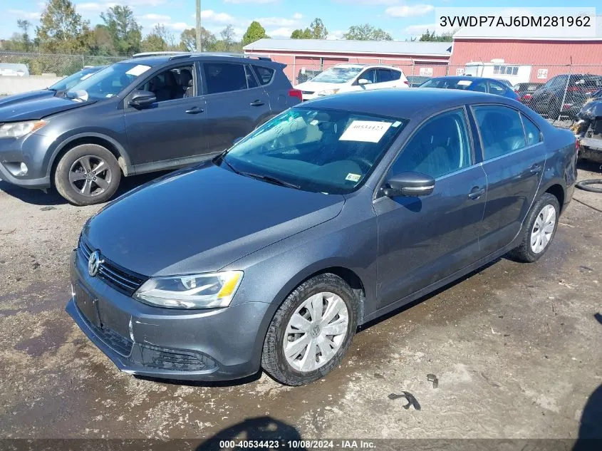 2013 Volkswagen Jetta 2.5L Se VIN: 3VWDP7AJ6DM281962 Lot: 40534423