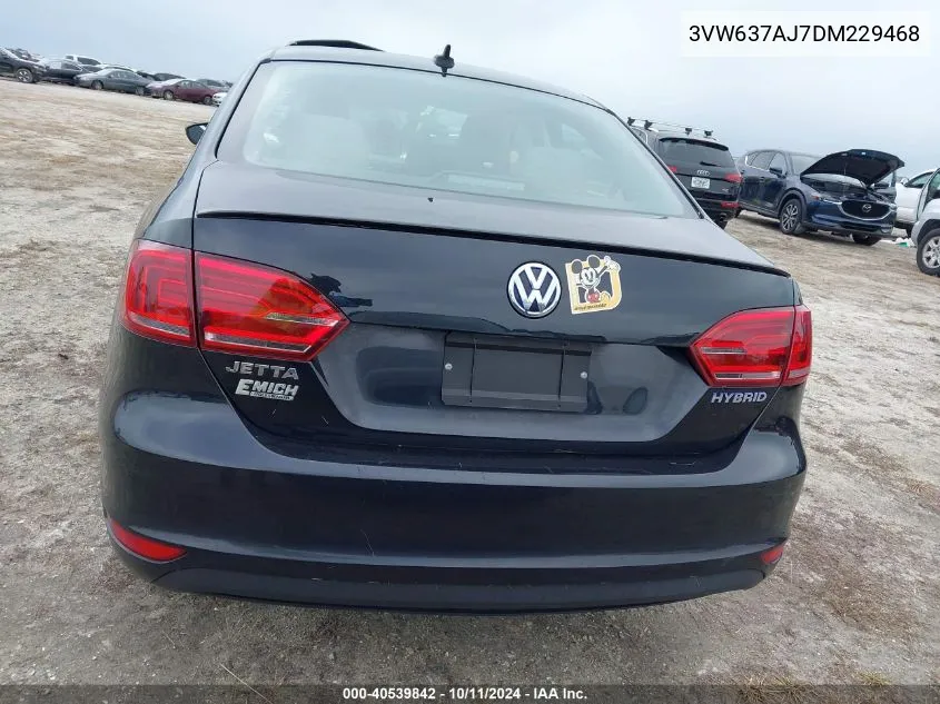 2013 Volkswagen Jetta Hybrid Sel VIN: 3VW637AJ7DM229468 Lot: 40539842