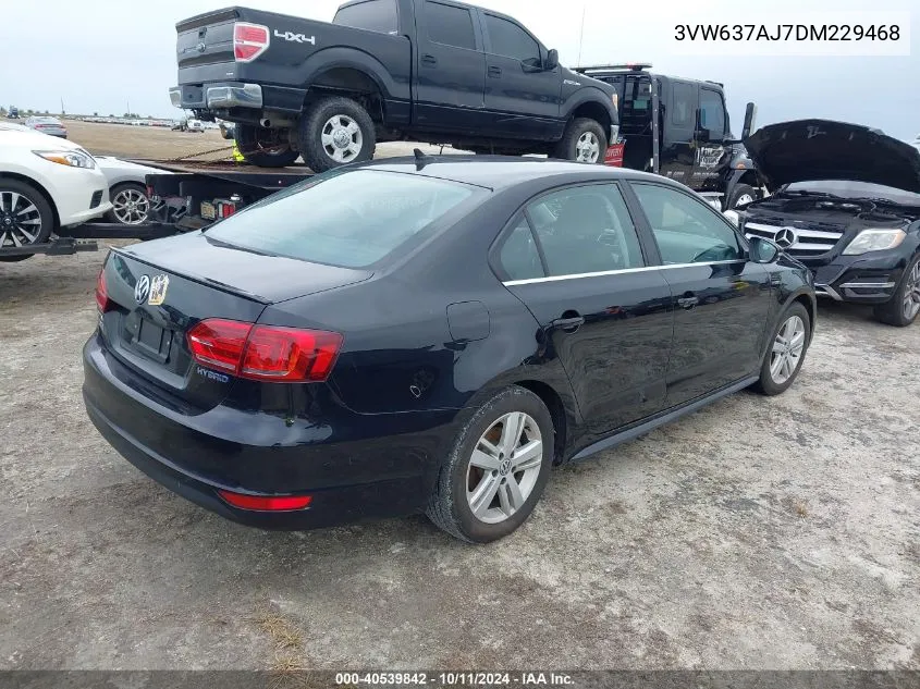 2013 Volkswagen Jetta Hybrid Sel VIN: 3VW637AJ7DM229468 Lot: 40539842