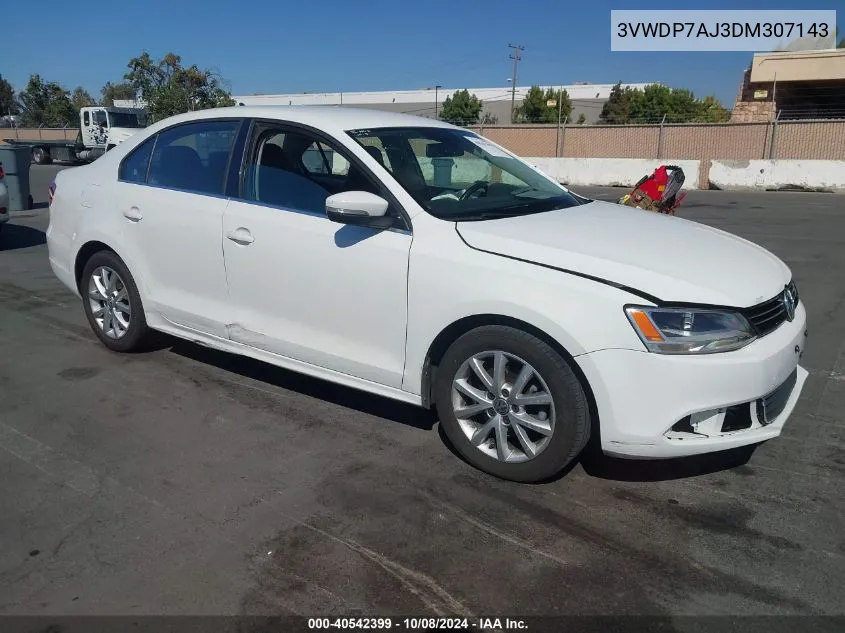 2013 Volkswagen Jetta 2.5L Se VIN: 3VWDP7AJ3DM307143 Lot: 40542399