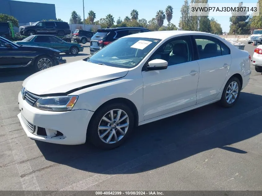 2013 Volkswagen Jetta 2.5L Se VIN: 3VWDP7AJ3DM307143 Lot: 40542399