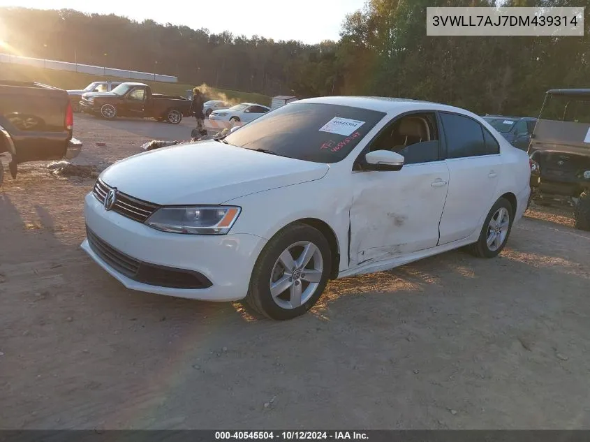 2013 Volkswagen Jetta 2.0L Tdi VIN: 3VWLL7AJ7DM439314 Lot: 40545504