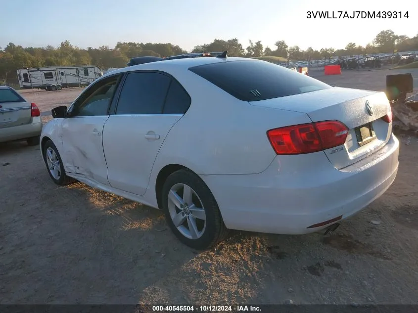 2013 Volkswagen Jetta 2.0L Tdi VIN: 3VWLL7AJ7DM439314 Lot: 40545504