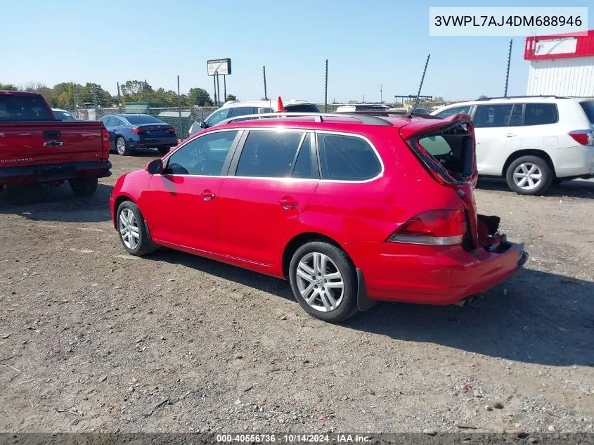 2013 Volkswagen Jetta Sportwagen 2.0L Tdi VIN: 3VWPL7AJ4DM688946 Lot: 40556736