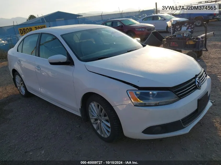 2013 Volkswagen Jetta 2.0L Tdi VIN: 3VWLL7AJ2DM374565 Lot: 40559727