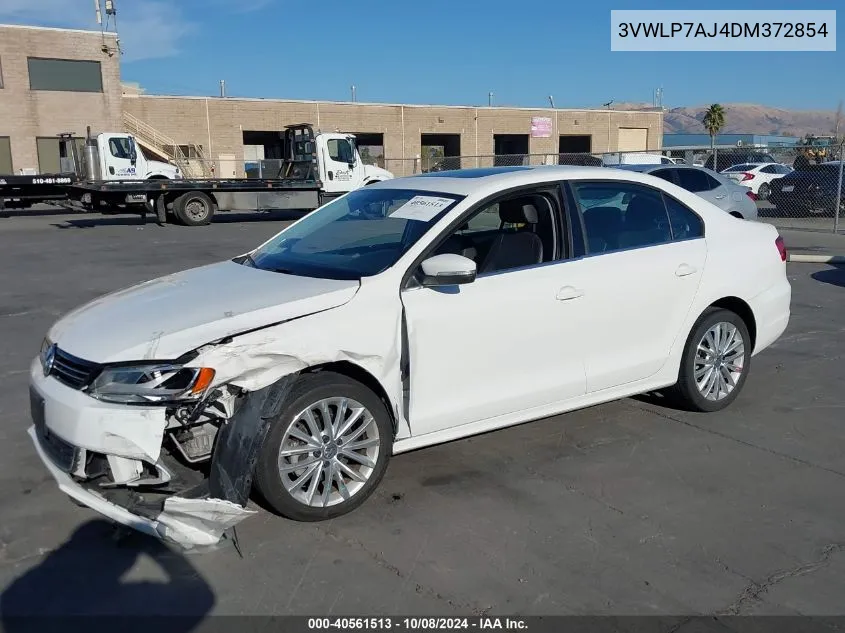 3VWLP7AJ4DM372854 2013 Volkswagen Jetta 2.5L Sel