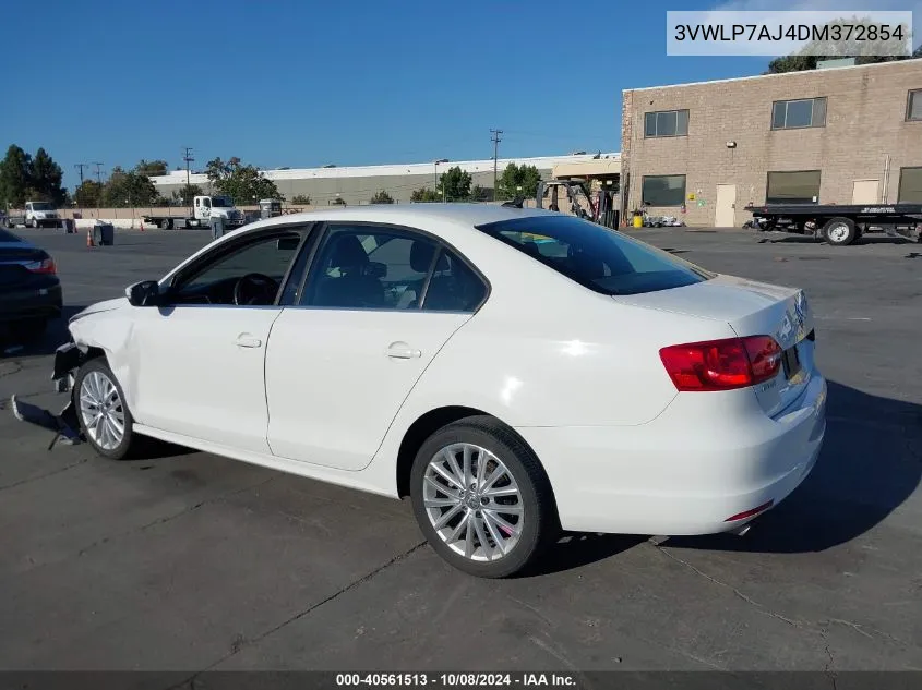 3VWLP7AJ4DM372854 2013 Volkswagen Jetta 2.5L Sel