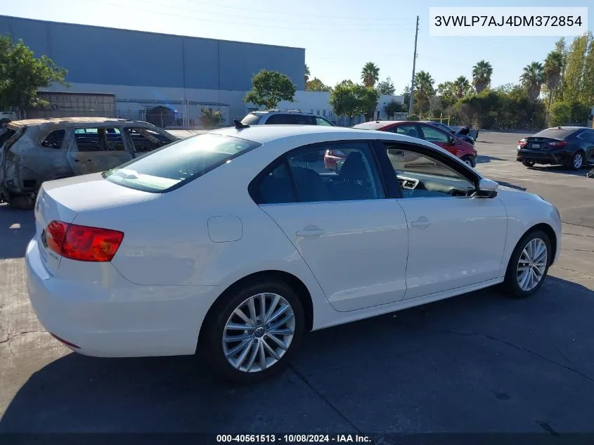 3VWLP7AJ4DM372854 2013 Volkswagen Jetta 2.5L Sel