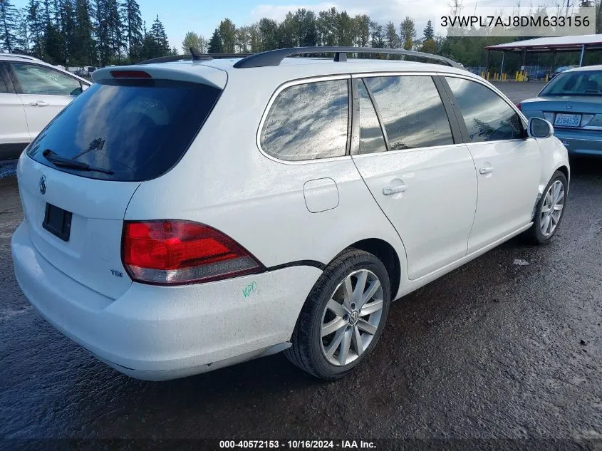 2013 Volkswagen Jetta Sportwagen 2.0L Tdi VIN: 3VWPL7AJ8DM633156 Lot: 40572153