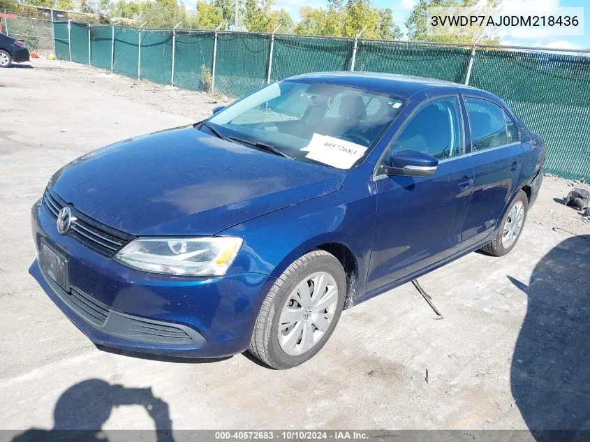 3VWDP7AJ0DM218436 2013 Volkswagen Jetta 2.5L Se