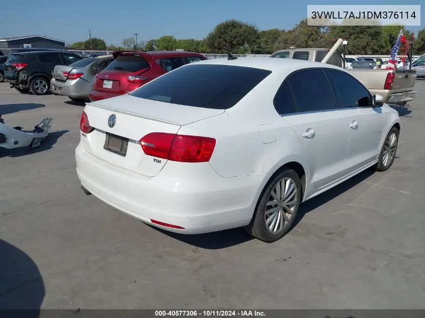 2013 Volkswagen Jetta 2.0L Tdi VIN: 3VWLL7AJ1DM376114 Lot: 40577306