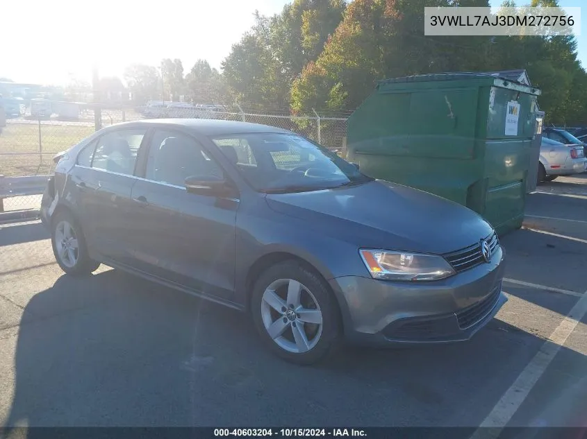 2013 Volkswagen Jetta 2.0L Tdi VIN: 3VWLL7AJ3DM272756 Lot: 40603204