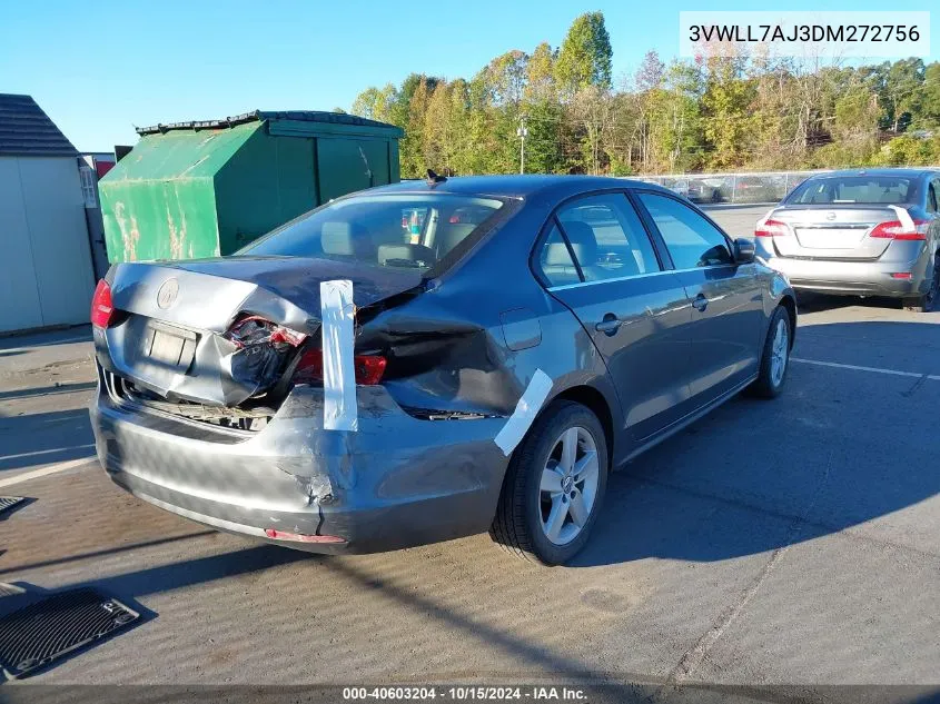 2013 Volkswagen Jetta 2.0L Tdi VIN: 3VWLL7AJ3DM272756 Lot: 40603204