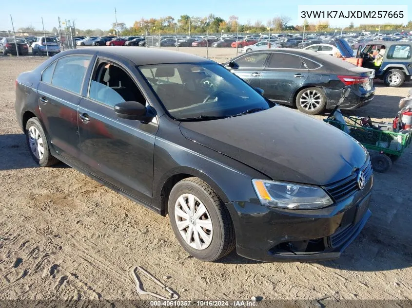 2013 Volkswagen Jetta 2.0L S VIN: 3VW1K7AJXDM257665 Lot: 40610357