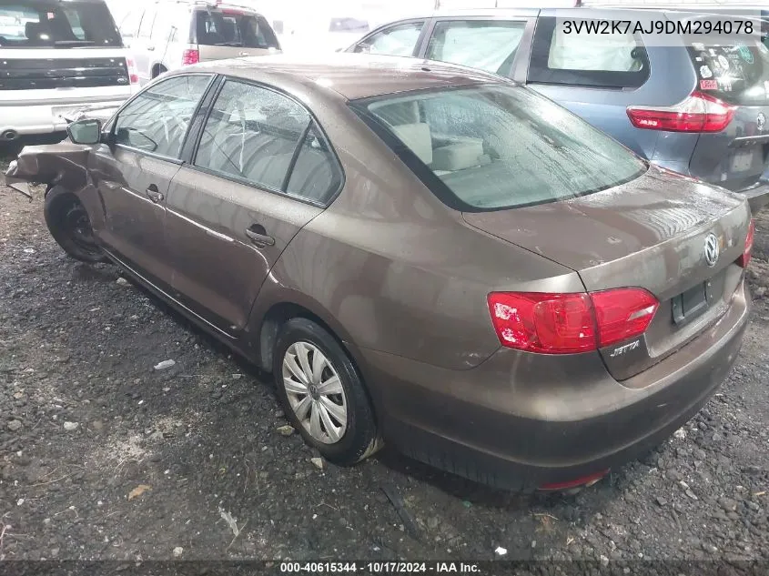 3VW2K7AJ9DM294078 2013 Volkswagen Jetta S