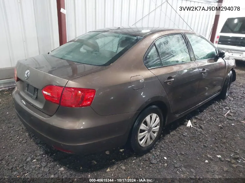 3VW2K7AJ9DM294078 2013 Volkswagen Jetta S