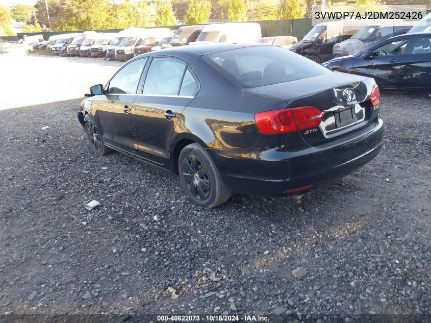 2013 Volkswagen Jetta 2.5L Se VIN: 3VWDP7AJ2DM252426 Lot: 40622073