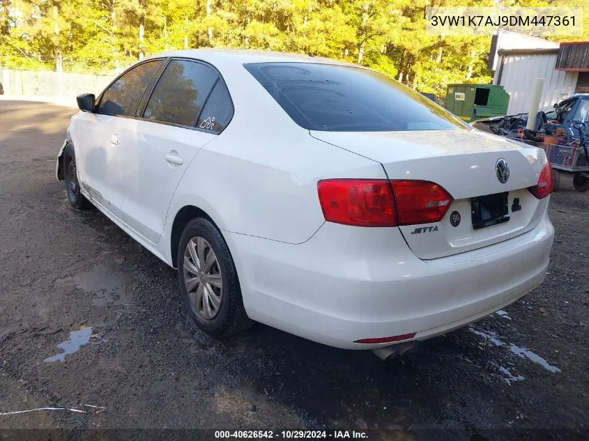 2013 Volkswagen Jetta 2.0L S VIN: 3VW1K7AJ9DM447361 Lot: 40626542