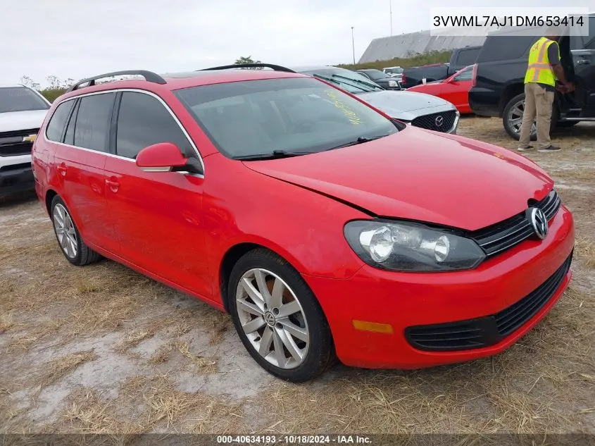 2013 Volkswagen Jetta Sportwagen 2.0L Tdi VIN: 3VWML7AJ1DM653414 Lot: 40634193