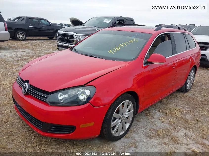 2013 Volkswagen Jetta Sportwagen 2.0L Tdi VIN: 3VWML7AJ1DM653414 Lot: 40634193