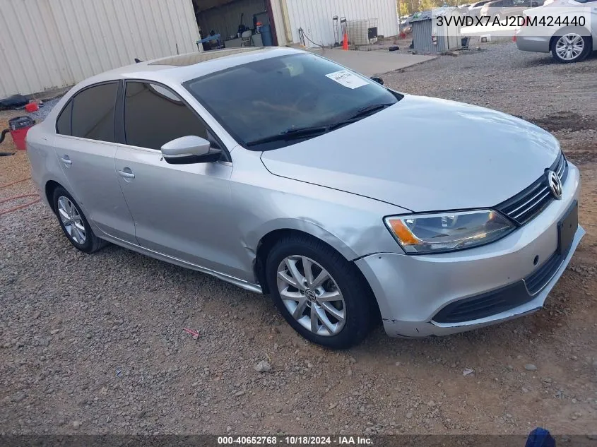 2013 Volkswagen Jetta 2.5L Se VIN: 3VWDX7AJ2DM424440 Lot: 40652768