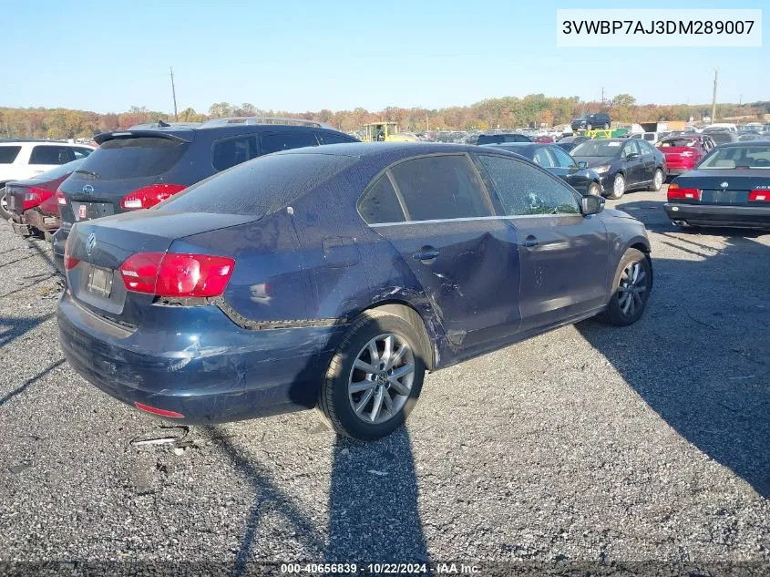 2013 Volkswagen Jetta 2.5L Se VIN: 3VWBP7AJ3DM289007 Lot: 40656839