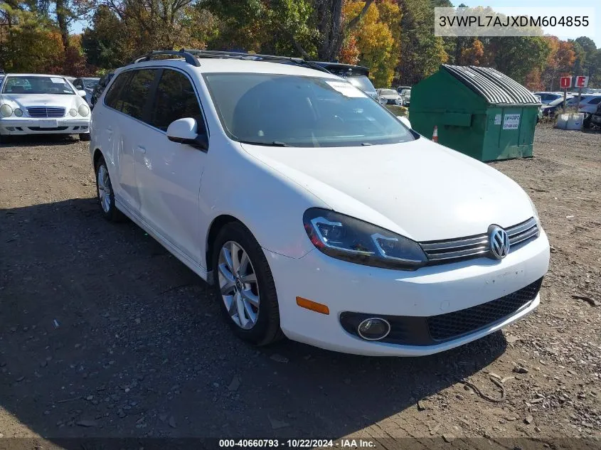 2013 Volkswagen Jetta Sportwagen 2.0L Tdi VIN: 3VWPL7AJXDM604855 Lot: 40660793