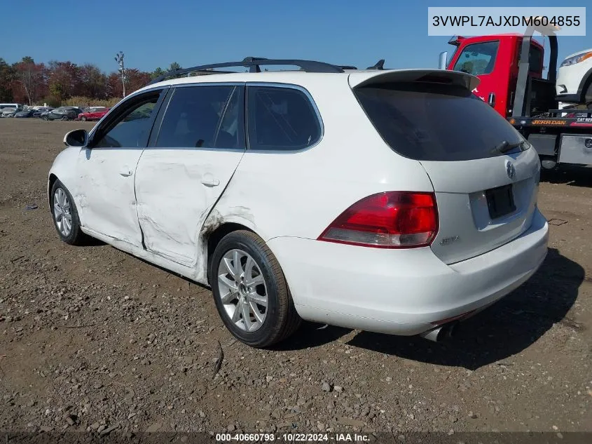 2013 Volkswagen Jetta Sportwagen 2.0L Tdi VIN: 3VWPL7AJXDM604855 Lot: 40660793