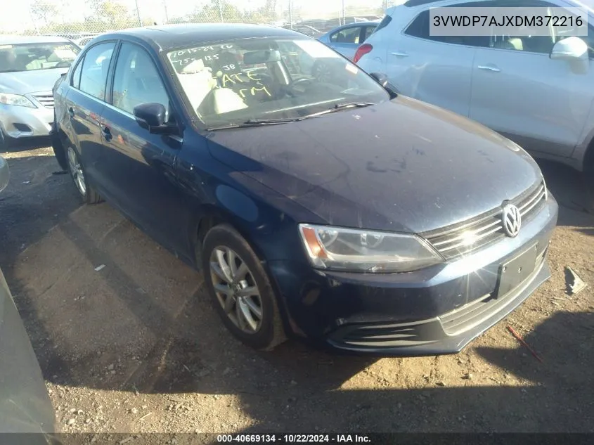 2013 Volkswagen Jetta 2.5L Se VIN: 3VWDP7AJXDM372216 Lot: 40669134