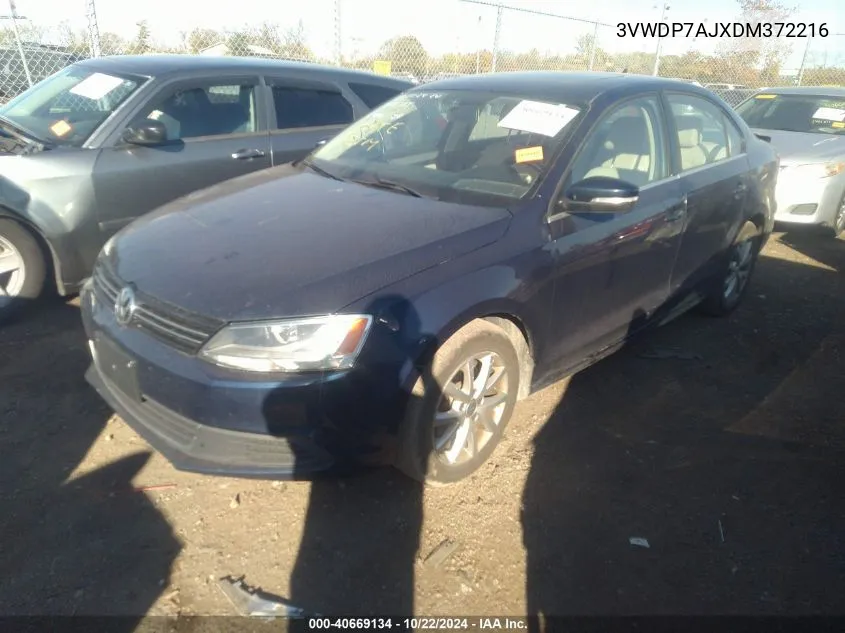 2013 Volkswagen Jetta 2.5L Se VIN: 3VWDP7AJXDM372216 Lot: 40669134