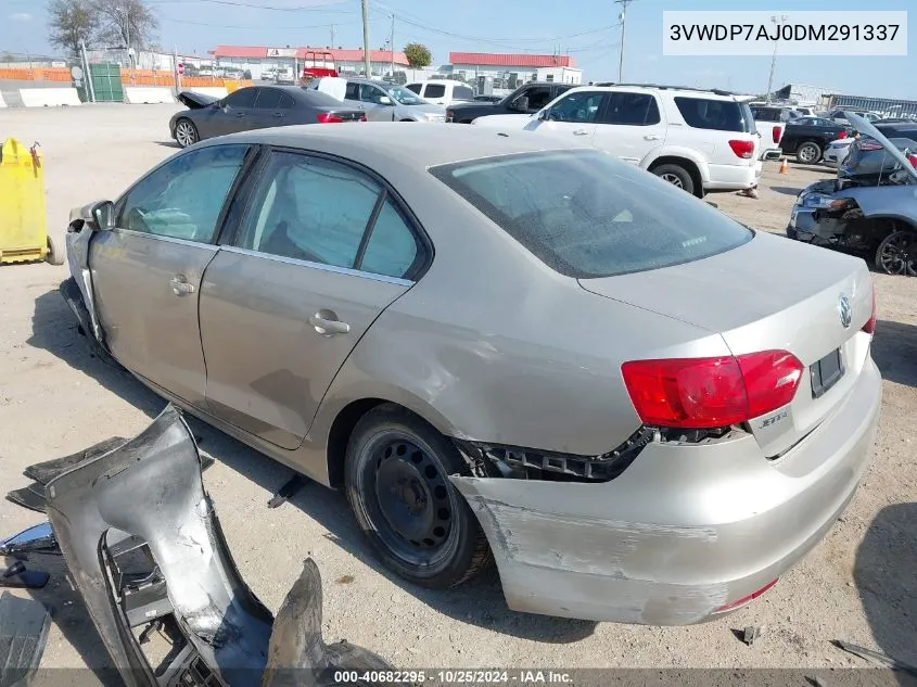 2013 Volkswagen Jetta 2.5L Se VIN: 3VWDP7AJ0DM291337 Lot: 40682295