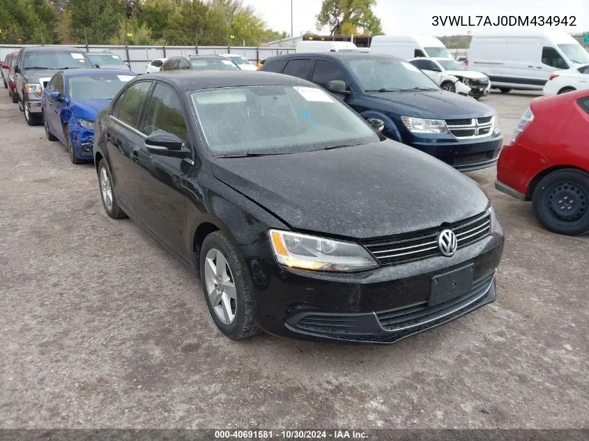 2013 Volkswagen Jetta 2.0L Tdi VIN: 3VWLL7AJ0DM434942 Lot: 40691581