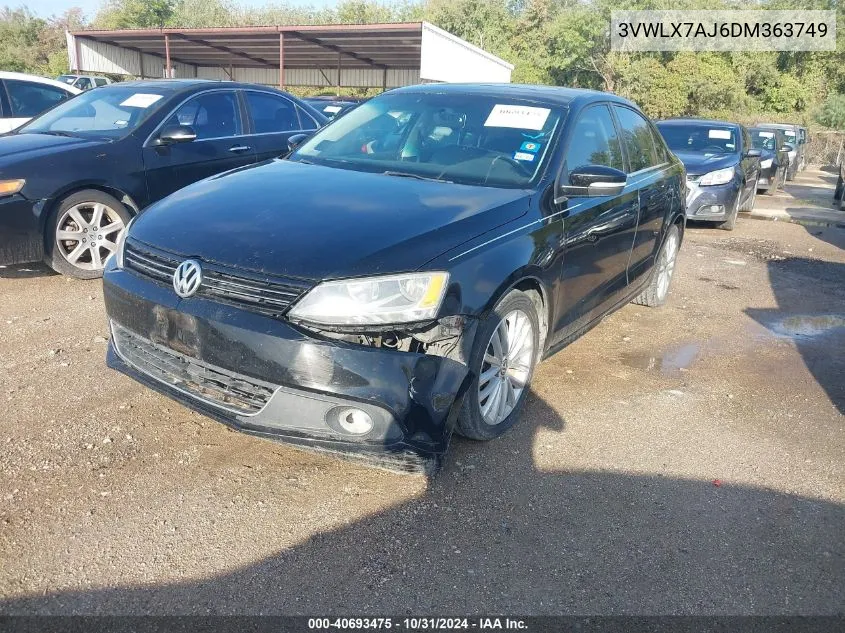 2013 Volkswagen Jetta 2.5L Sel VIN: 3VWLX7AJ6DM363749 Lot: 40693475