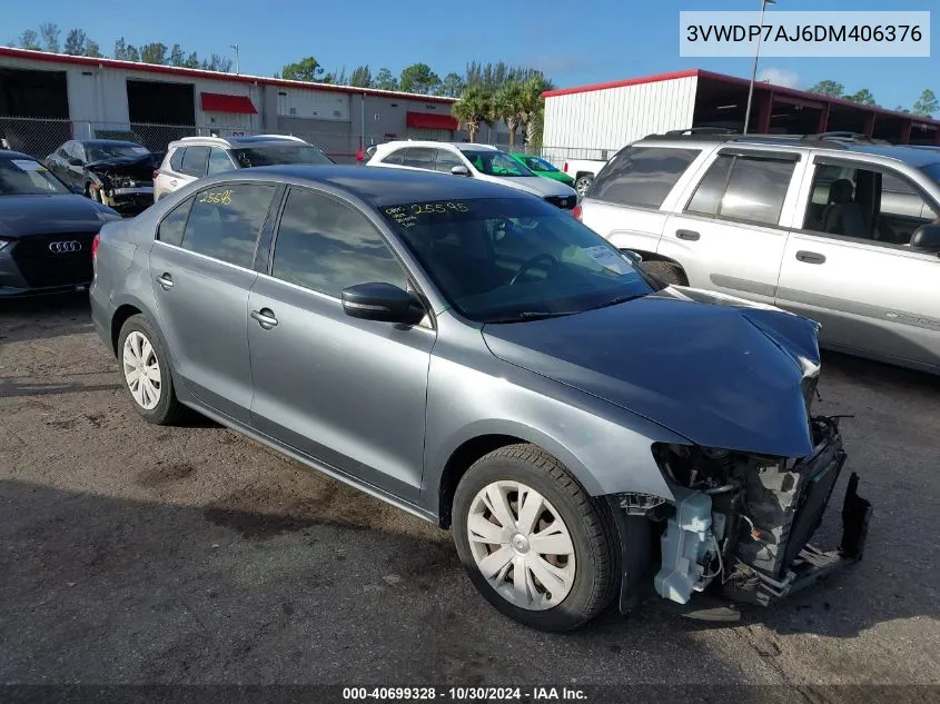 2013 Volkswagen Jetta 2.5L Se VIN: 3VWDP7AJ6DM406376 Lot: 40699328