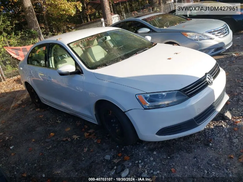 2013 Volkswagen Jetta 2.5L Se VIN: 3VWDX7AJ1DM427961 Lot: 40703107